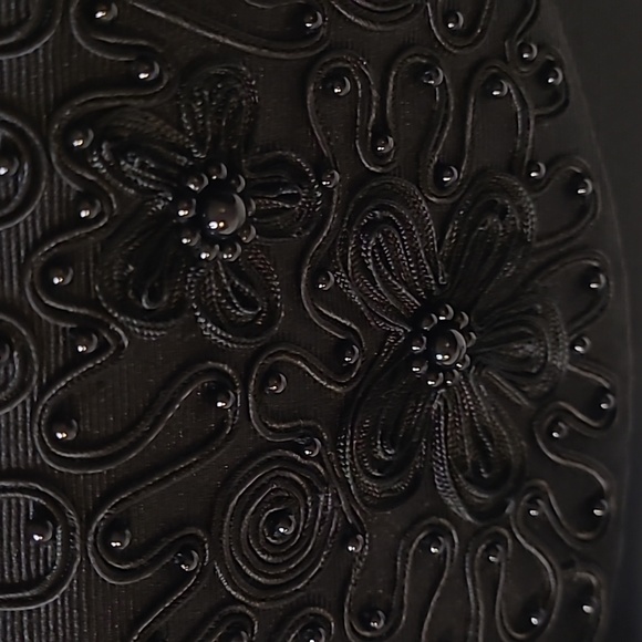 WAS $399 JOSE COTEL  Rare 1980's VINTAGE PARIS Black Designer Beaded Evening Bag - Picture 2 of 14